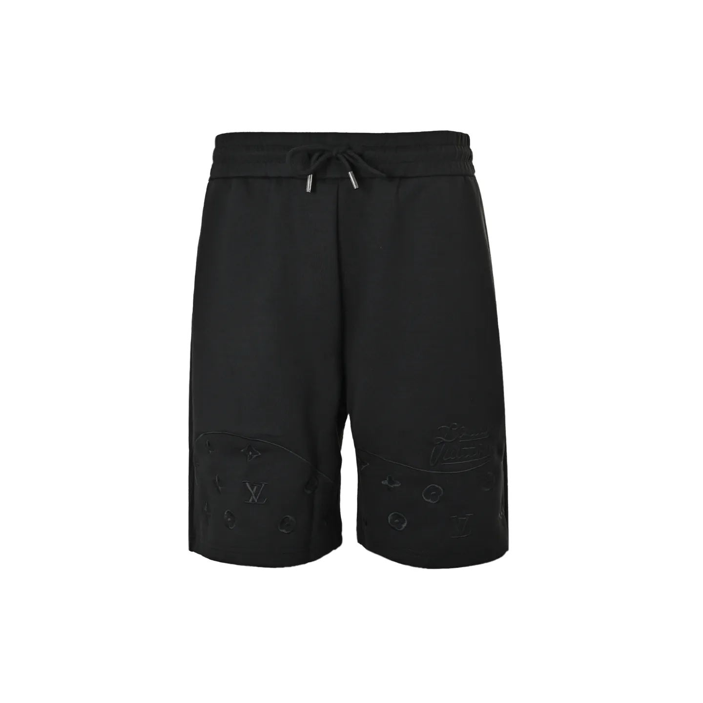 Louis Vuitton/Louis Vuitton wave pattern old flower embroidered logo shorts